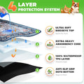 Hompet Cat Litter Mat 2 Pack, 18x28 Machine Washable Trapping Mats for Cats, Super Absorbent & Urine-Proof Cat Litter Box Mat for Floor, Waterproof & Non Slip Kitty Litter Rug
