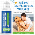 Roll-On Dog Paw Balm - Moisturizer & Soothing Protection from Snow & Hot Pavements - Snout Soother for Dogs - Easy & Fast to Apply, Natural, Non-Toxic, Food-Grade, Lick-Safe Wax
