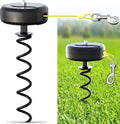 Dog Tie Out Cable and Stake 360° No Tangle Heavy Spiral Yard Stake and Retractable Dog Leash for Dogs Up to 10-90 lbs, 3