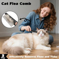 3PCS Cat Grooming Supplies, Cat Brush & Nail Clipper/Trimmer & Flea Comb for Shedding Indoor Cats Essentials Stuff Accessories (Black Grey)