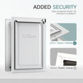 3-Flap Pet Door for Wall Dog Door for Wall Exterior, Large Doggie Door, All-Metal Frame, Metal Closing Panel and Telesco