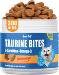 Just Try 6.35 oz Cat Taurine Bites - Taurine for Cats with L-Carnitine, Omega 3 and Vitamins - Supports Immune, Heart and Eyes Health Cat Supplements 300 Bites