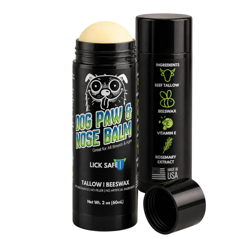 Ketostat 2 oz Dog Paw & Nose Balm Lick-Safe Made with Beef Tallow Giant Stick, Fragrance-Free Paw Protector