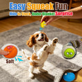 HOLYSTEED Latex Squeaky Dog Toys for Small Dogs, Mini Breed, 2.2" Flat Ball
