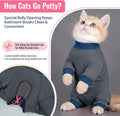 QBLEEV Cat Recovery Suit After Surgery, Anti Licking Surgical Cat Onesie
