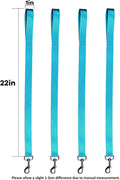 Harrison Howard 4PCS 22” Easily Packed Sturdy Nylon Bucket Straps for Hay Nets and Water Feeder Buckets-Azure Blue