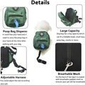 FLAdorepet Dog Backpack Harness Self Carry Bag with Leash Dog Poop Bag,M