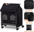 Perfitel Small Bird Cage Cover(Black) Good Night Black-Out Cover for Birdcage with Roof Top Durable Breathable Washable Material (cage is not Included) (18.9" L x 15" W x 25.6" H, L Shape)