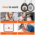 1 Pack Personalized Cat Tags,QR Code Pet ID Tags with Online Profile systerm,Editable Any Names and Phone numbles,Pink,S