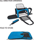 Soft Sided cat Carrier Bag Breathable Mesh Cat Dog Travel Carrier with Hand & Adjustable Crossbody Shoulder Strap (Blue,