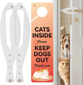 TGIOW Cat Door Latch, Cat Door Stopper Keep Open 2.5-6", 2 Pcs, White