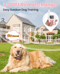 Dog Bark Collar with Remote, 2-in-1 Bark and Shock Collar Combo, 3300Ft Dog Training Collar - Auto Anti Bark/Beep/Vibrat