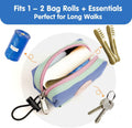 Dog Poop Bag Holder for Leash, Large-Capacity Canvas Pouch, Purple