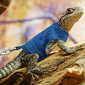 Bearded Dragon Harness and Leash Set, 5 ft Leash Adjustable Harness - Lizard Clothes Traction Rope Escape Proof for Rept