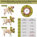 H HIDREAM Dog Cone Collar Stress-Free Recovery Cone Alternative: Adjustable Depth & Diameter for Wide-Neck Dogs (Pugs, B