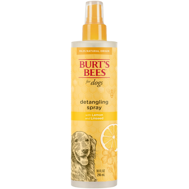 Burt's Bees for Pets Dog Detangling Spray, Natural Leave-in Coat Detangler & Dog Deodorizing Grooming Spray with Lemon, pH Balanced for Dogs, Paraben & Sulfate Free, 10 Fl Oz