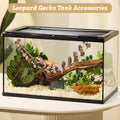 VCEPJH 2pcs Reptile Bridge Leopard Gecko Climbing Ladder Wooden Basking Lounger Reptile Tank Accessories for Hermit Crab