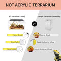 Reptile Growth Reptile Terrarium,10 Gallon Reptile Tank 20" x 10"x 11",for Insect，Fish，Tarantula，Hermit Crab，Jumping Spi