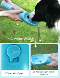 Portable Water Bottle for Small Dogs, 3 in 1 Pet Travel Bowl Dispenser with Food Treat Container & Poop Bag Holder, Summ