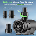 hygger 15W-100W Water Pump with Controller (Up to 3430GPH), Submersible/Inline Return Pump with Adjustable Mode/Flow, 2 
