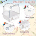 Honeydak 3 Pcs Bird Bath for Cage Parakeet Bath Hanging Box