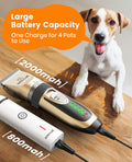 oneisall Dog Clippers and Paw Trimmer Kit 2 in 1 Low Noise Cordless Dog Clippers for Grooming Pet Hair Trimmers for Small and Large Dogs Cats Animals