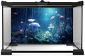 2 Packs Surreal Undersea Fantasy Garden Aquarium Background Colorful Glitter Floral Flowers Tranquil Lake Stream Fish Ta
