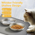 4-Pack 304 Stainless Steel Cat Food Bowls, Non-Slip Basic Dishes