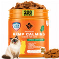 ZENO Hemp Calming Chews for Cats Anxiety 200 pcs - for Travel, Stress, Check-up, Barking or Grooming - Feline Anxiety Relief - Cat Calming Treats - Salmon