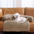 HACHIKITTY Calming Pet Sofa Bed Mat, Washable Fluffy Couch Cover for Dogs and Cats, Anti-Slip Bottom (37"x 33"x 6", Came