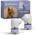 BUDDYJOY Cat Calming Diffuser Refills – Long-Lasting 30-Day Formula, Cat Pheromones Calming Diffuser for Stress Relief, Relaxation, and Anxiety Reduction, Easy to Use – (2 Diffusers + 2 Refills)
