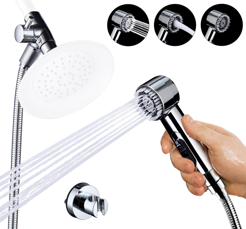 3 Mode Dog Shower Attachment, High Pressure Handheld Sprayer with ON/OFF Switch, G1/2
