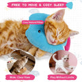 Cat Cone Collar, Adjustable Soft Recovery Collar After Surgery, Blue M