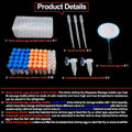 Brine Shrimp Egg Dispense Storage Kit with 50 Egg Collection Bottles, Holder, 3 Aquarium Feeders, 2 Automatic Feeding Bo