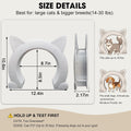 Wordcam Large Cat Door Interior Door, XL Indoor Cat Door, Pet Doors for Cats, Kitties and Small Dogs (White)