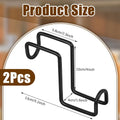 Dunzy 2 Pcs Heavy Duty Horse Tack Hooks Over Rail 4 Inch Metal,Black