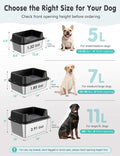 11L No Spill Dog Water Bowl with Splash Guard & Slow Drink Disk