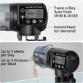 AQQA Automatic Fish Feeder for Aquarium, Moisture-Proof LCD Timer Dispenser