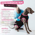IDOMIK Adjustable Dog Surgery Recovery Suit, Anti-Lick Dog Onesie,Black,M