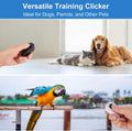 BARKIE Dog Training Clicker with Finger Ring 2 Pack, Puppy Essentials for Behavior Training, Portable Pet Supplies for D