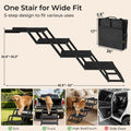 URPOWER Dog Stairs for Large Dogs Extra Wide 20" with 5 - Step Dog Ramp Steps for Car High Bed Foldable Pet Stairs with Detachable Non Slip Surface Car Ramps for SUV Truck Supports up to 260 Lbs