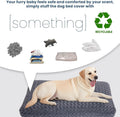 Faux Fur Dog Bed Covers – Ultra Soft Rose Velvet, Removable & Washable, Cozy & Durable,Large Pet Bed Cover Only (No Filling) – Gray, (Rose Velvet Dark Gray, 36" L x 24" W x 4" Th)