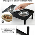 Adjustable Elevated Cat Bowls,6°/12° Tilted Cat Bowl Stand Anti-Vomiting