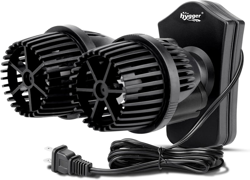 hygger 2100GPH Double Head Aquarium Wave Maker, Quiet 5W Aquarium Circulation Pump, with Strong Magnetic Suction Base, 3