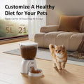 5L/21 Cup Automatic Cat Feeder, Timed Cat Dry Food Dispenser, Automatic Pet Feeders Dual Power Supply, 6 Meal Programmable 1-20 Portion Cats Feeder, Auto Dog Feeders,Pet Food Dispenser for Cats, Puppy