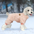 XPUDAC Dog Sweater, Dog Winter Clothes for Small Medium Dogs Girl Boy Fleece Pet Pajamas for Winter Christmas, Peach-Sma