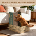 6 Pack Cat Scratch Pad with Nested Boxes, Space-Saving Cat Scratcher Set