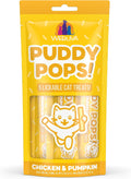 Weruva Puddy Pops, Chicken and Pumpkin Lickable Cat Treats, 0.5oz Tube, Pack of 5