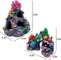Tfwadmx 2Pcs Aquarium Decoration Coral,Resin Fish Tank Cave,Betta Hideout