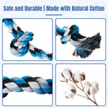 Bmag Dog Rope Toys for Aggressive Chewers, Interactive Heavy Duty Dog Toys for Medium Large Dogs, Tough Twisted Rope Toy with 5 Knots (Blud)